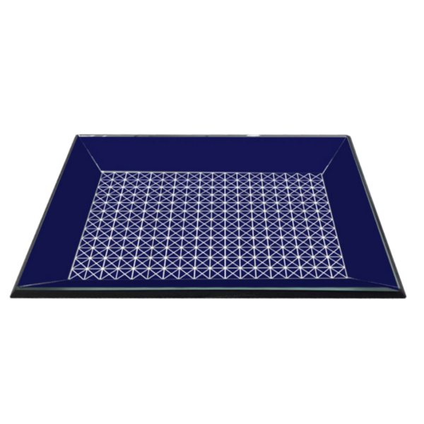 Blue Diagonal Squares Tray