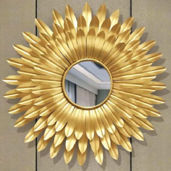 Golden Sunflower Wall Mirror